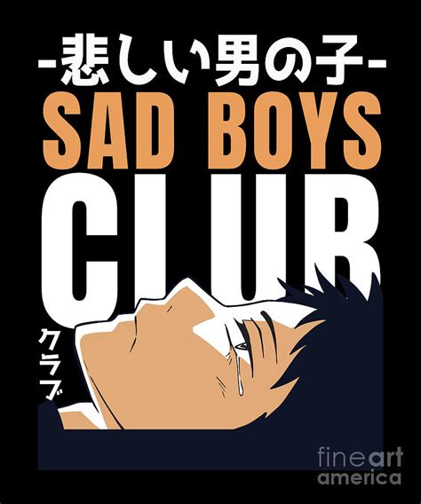 Sad Boys Club Anime Tear Digital Art By Shirtom