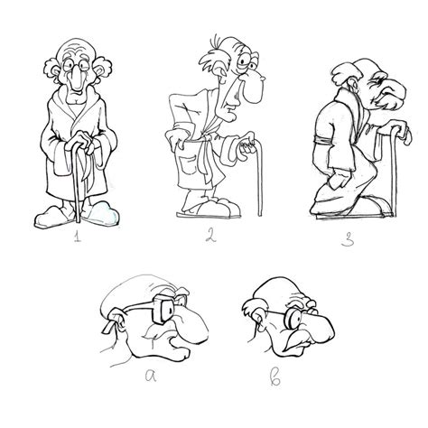 Old Man Cartoon Character Sketch Cartoon Characters Sketch Old Man