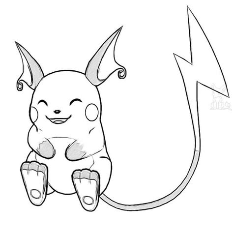 Raichu Divertido Para Colorear Imprimir E Dibujar Dibujos Colorear