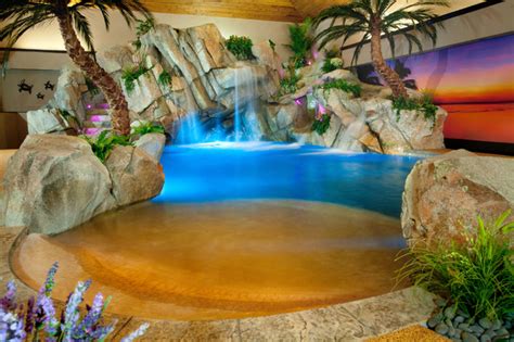 Private Indoor Residence Tropical Pool Cincinnati By Shehan Pools