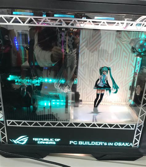 Custom Pc Case Mod That Looks Like Theres A 3 D Anime Girl Dancing Inside