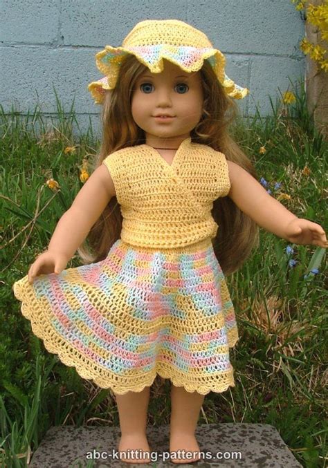 Each pin is either direct link to the free pattern or a link to a free pdf download. ABC Knitting Patterns - American Girl Doll Buttercup Hat