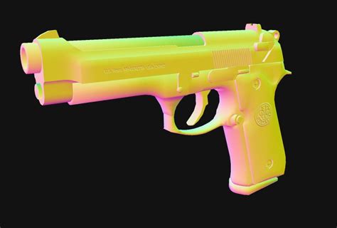 9mm M9 Beretta 3d Model 40 Fbx Png Free3d