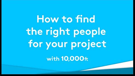 How To Find The Right People For Your Project Youtube