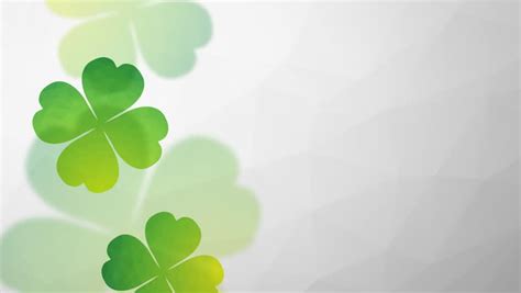 Falling Rotating Green Four Leaf Clovers On Stock Footage Video 100
