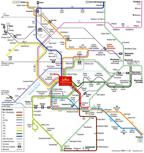 Greater Manchester Local Train And Metrolink Network Maps