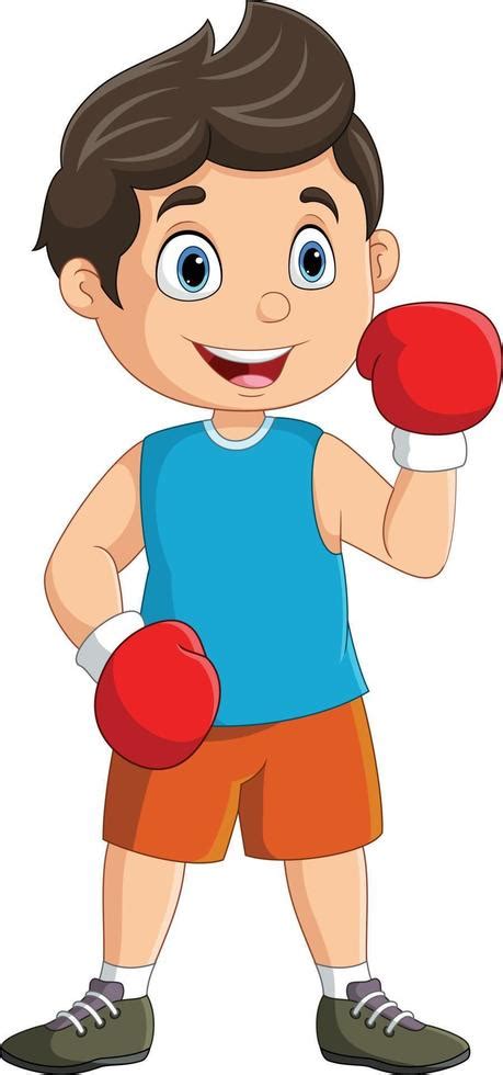 Cartoon Boy Boxing On White Background 15219952 Vector Art At Vecteezy