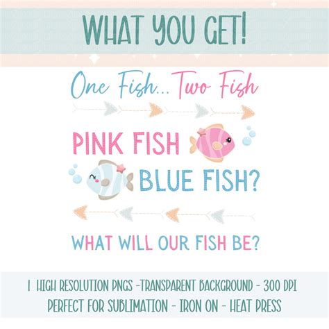 Fishing Gender Reveal Png Sublimation Design For Iron On Etsy