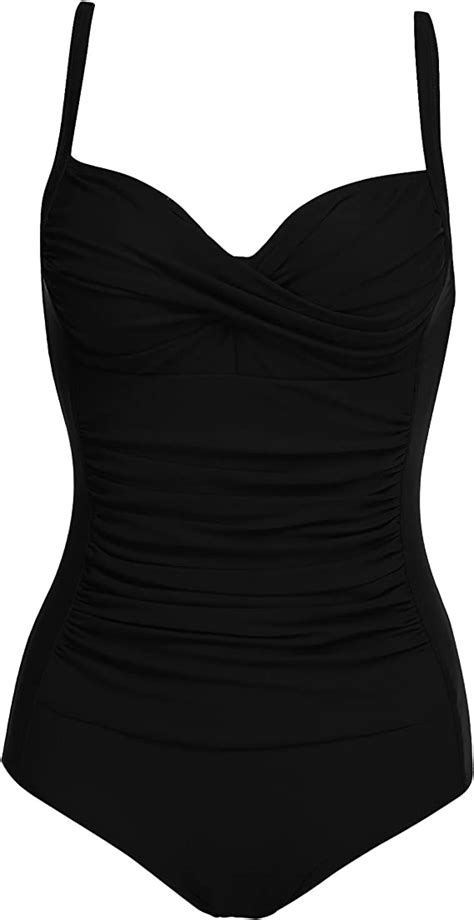 Ekouaer Womens One Piece Swimsuits Elegant Inspired Vintage Pin Up