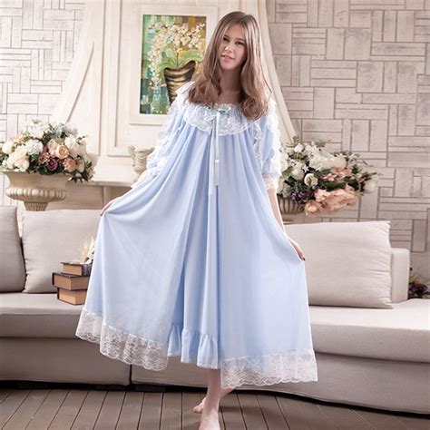 Vintage Style Long Elegant Nightgown And Robe Set The Pjs Company