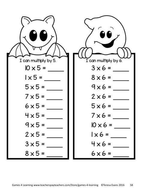 Halloween Math Worksheet 3rd Grade