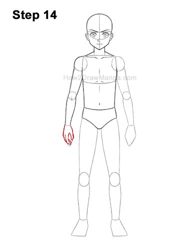 How To Draw A Manga Boy Full Body Front View Step By Step Pictures