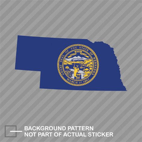 Nebraska State Shaped Flag Sticker Decal Vinyl Ne Ebay