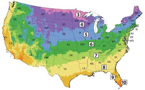U S Growing Zone Map Zones For Plants Breck S