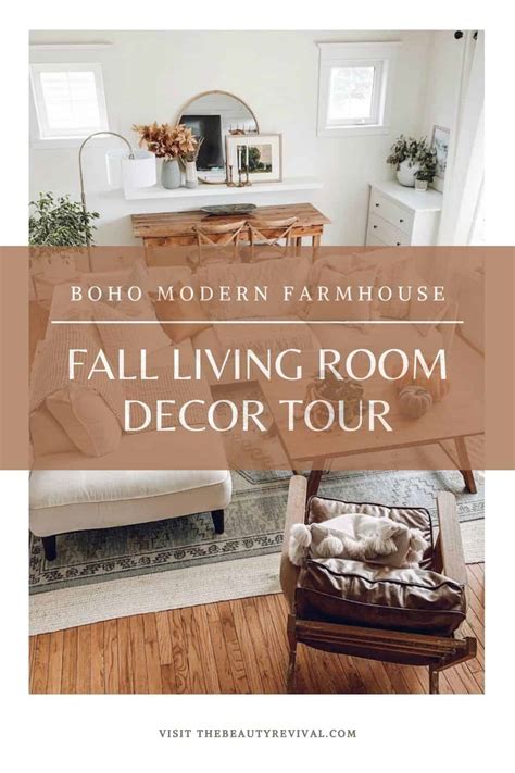 Fall Boho Modern Farmhouse Living Room Decor The Beauty Revival