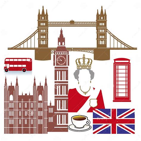 English Icons Stock Vector Illustration Of Symbol Tourist 32500096