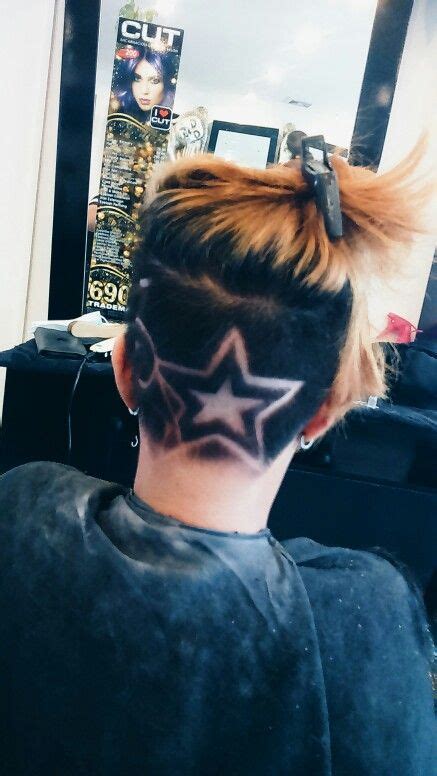 Star Shapped Undercut Shaved Cute Hairstyles For Short Hair