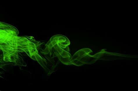 Premium Photo Green Smoke Abstract On Black And Darkness Concept
