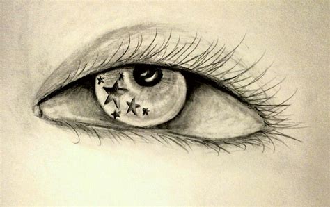Pencil Sketch Of Star Eye By Raelle Star Eyes Pencil Sketch Drawings