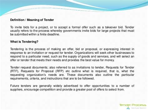 Tender Process A Complete Procurement Guide