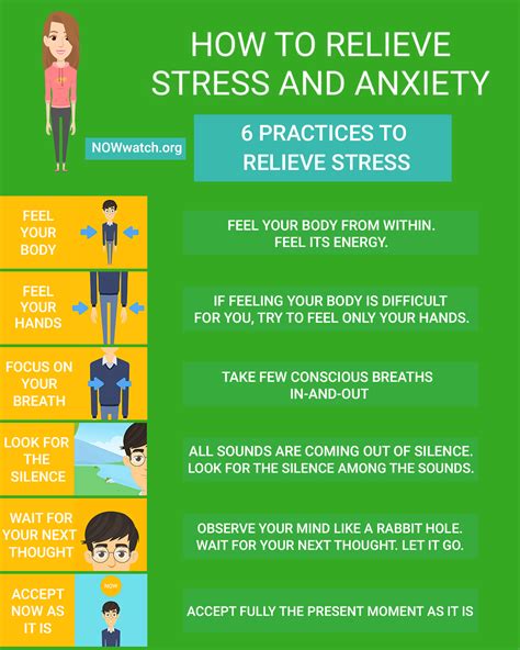 Inforgraphic 6 Best Ways To Relieve Stress And Anxiety Now Watch