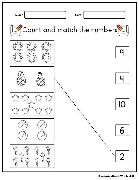 Numbers 1 20 Worksheets Black And White And Color Made By Teachers
