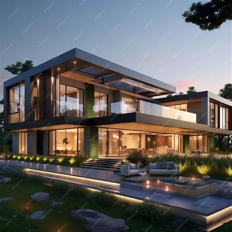 Premium AI Image | Contemporary Opulence Modern Luxury House at Its