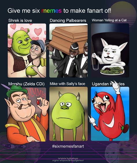 Six Memes Fanart Part 1 By Yellogre On Deviantart