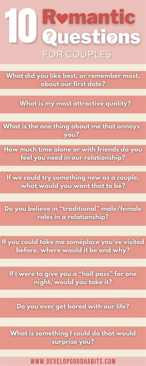 43 Questions For Couples To Spark A Deep Conversation Romantic Questions Romantic Questions