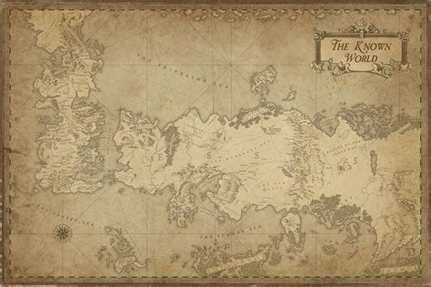 Map Of The Known World Ice And Fire Fantasy Map Map Fantasy World Map