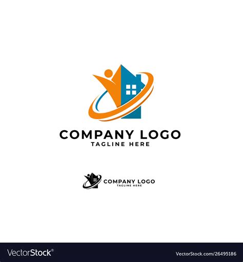 Home Solutions Logo Icon Royalty Free Vector Image