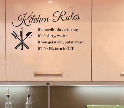 We did not find results for: DIY Kitchen Rules Words Wall Stickers Removable Home Decor Vinyl Art Mural Decal | eBay