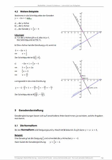 Erklärungen und beispiele bei bedarf aufrufbar. Lineare Funktionen Aufgaben und lineare Funktionen ...
