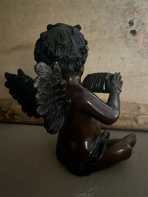 Vintage Bronze Angel Statue Religious Vintage Angel Statue Etsy
