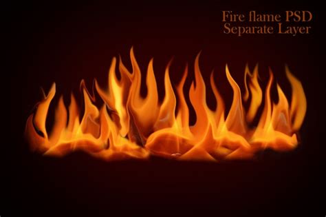 Fire Flames Isolated Premium Psd File