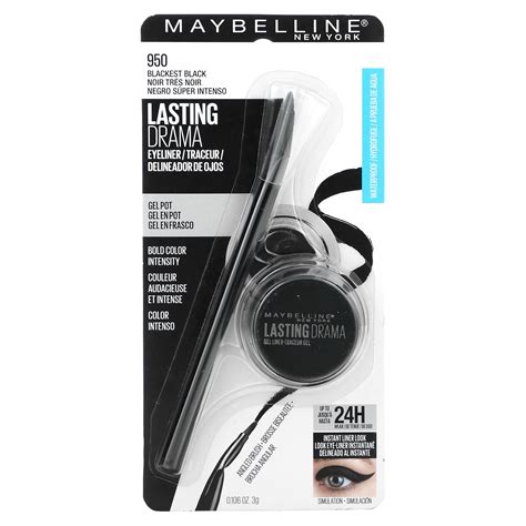 Maybelline Lasting Drama Gel Eyeliner 950 Blackest Black 0106 Oz 3 G