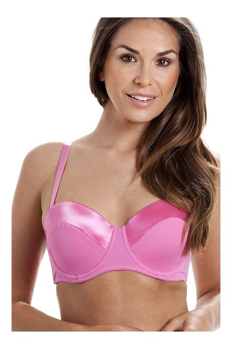 new ladies camille dark pink padded multiway underwired satin bra sizes 34c 42g
