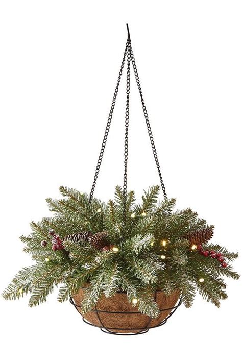 This Martha Stewart Living Snowy Dunhill Fir Hanging Basket Will Look