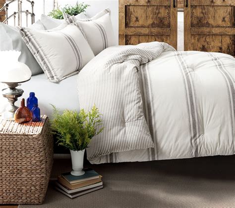 Farmhouse Stripe 3 Piece Fq Comforter Set By Lush Decor