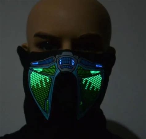 Sound Reactive Subzero Led Rave Mask Neon Culture