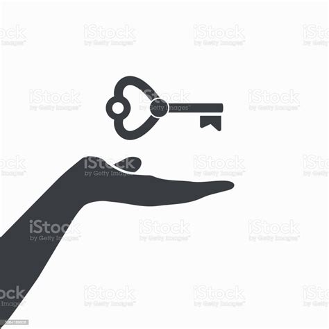 Hand Presenting Keys Icon Stock Illustration Download Image Now