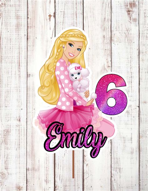 Free Printable Barbie Cake Topper Printable