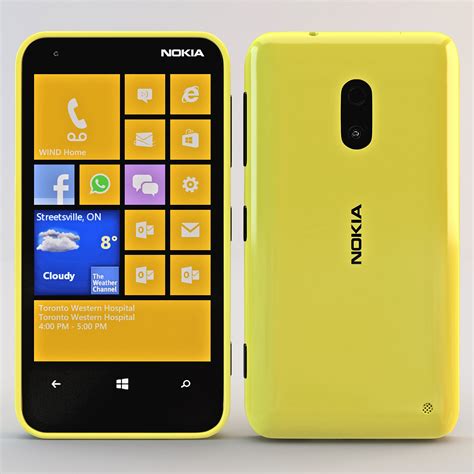 Nokia Lumia 620 Yellow 3d Model 49 3ds Lwo Obj Ma Max C4d Free3d