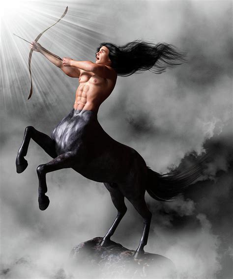 Centaur With Arrow 1 Digital Art By Barroa Artworks Pixels