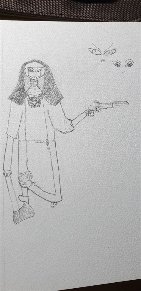 Warning Weapons Ahead I Tried Drawing A Nun Inspired Witch Or