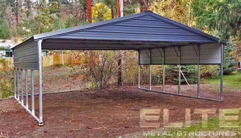 20wx26lx8h Vertical Roof Steel Carport Elite Metal Structures