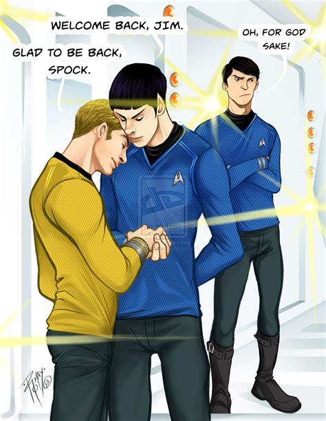Spirk Commission By Slashpalooza On Deviantart Star Trek Funny Star
