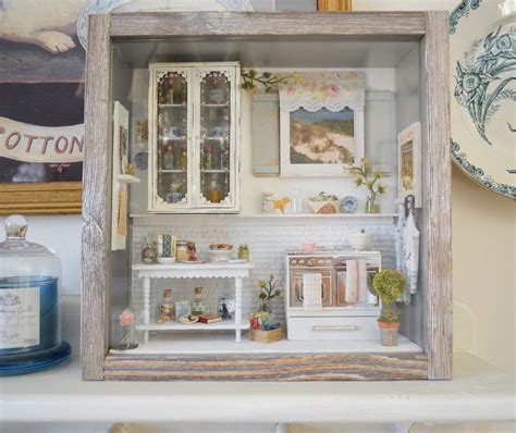 Dollhouse Miniature Shadowbox Roombox Seaside Cottage Kitchen Etsy