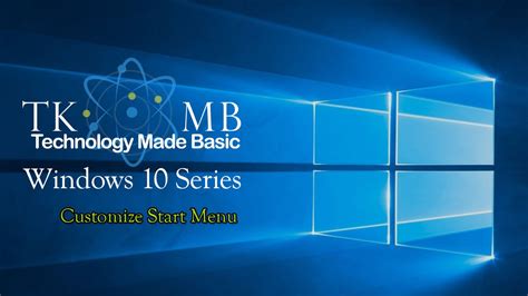 Customize Start Menu Windows 10 Youtube