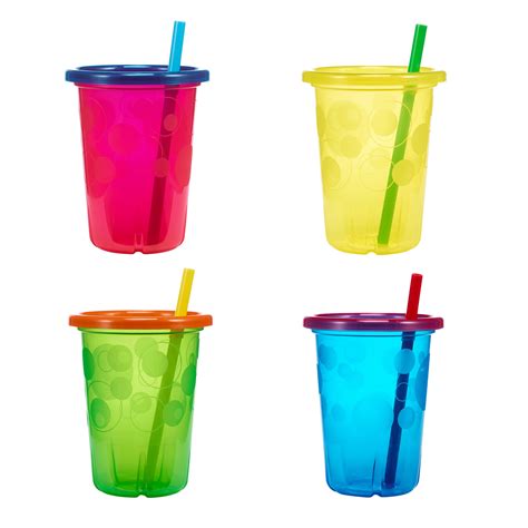 The First Years Take And Toss Spill Proof Straw Cups With Snap On Lids 18 Months 4 Pk Walmart